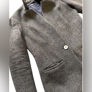 Rebecca Minkoff Charcoal Grey Single Button Fitted Blazer